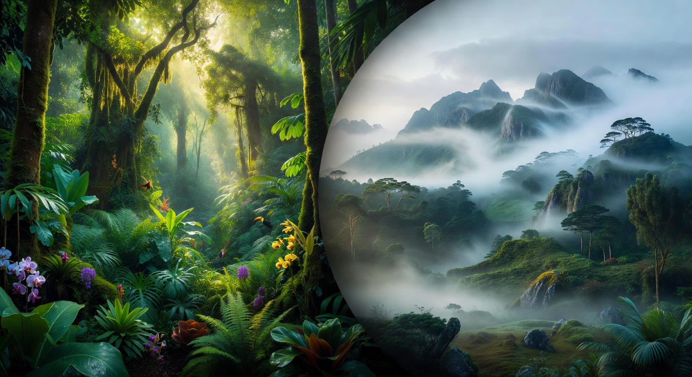 Lush green forest habitat showcasing our open environments